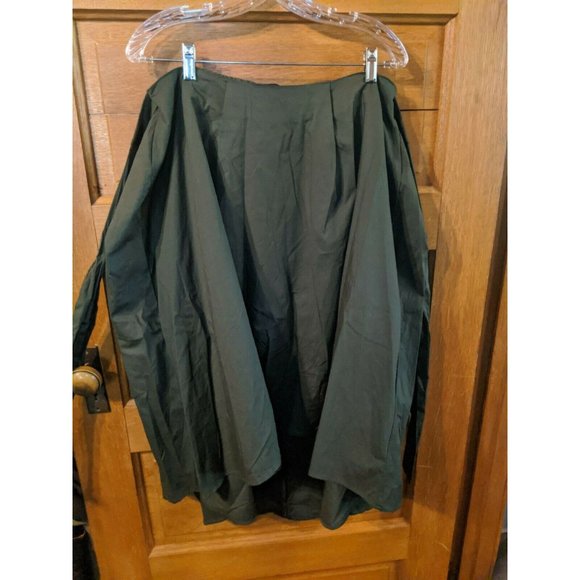 Who What Wear Size 12 Skirt HILO Green Olive Tie - Picture 1 of 6